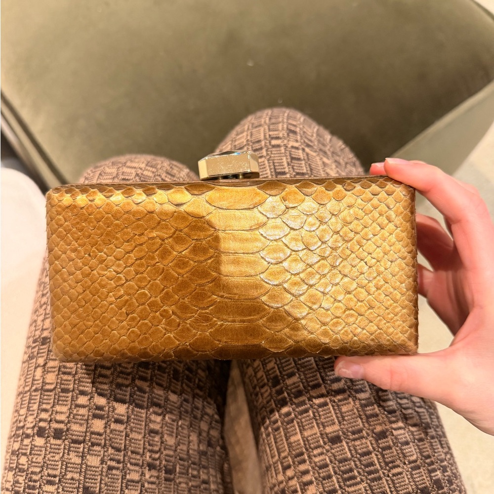 Oscar de la Renta Python Box Clutch - Picture 11 of 11